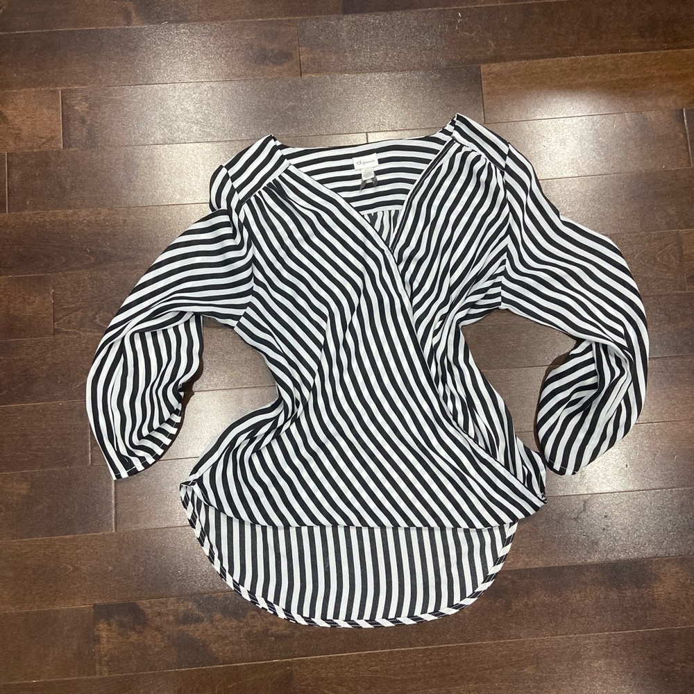 Striped tunic blouse